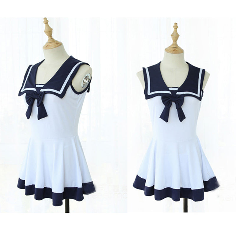 紺色リボン セーラー服