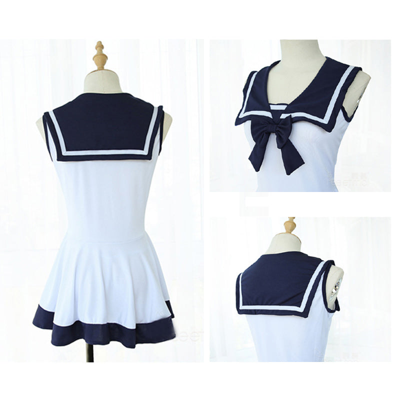 紺色リボン セーラー服