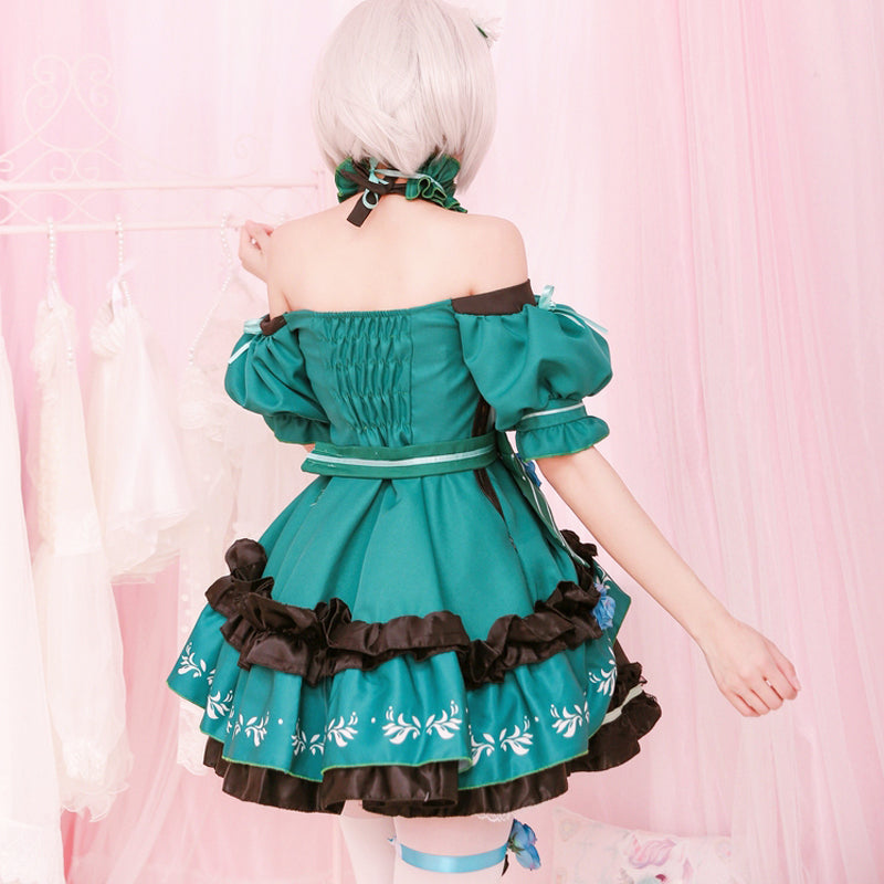 ゴスロリ風 アイドルコスチューム グリーン