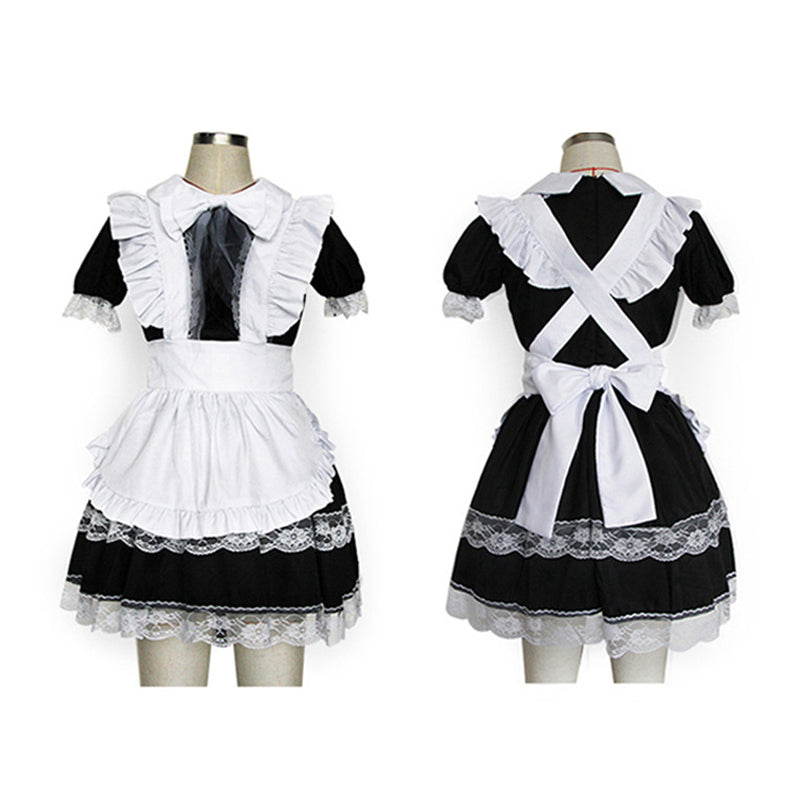 フロント編み上げ メイド服