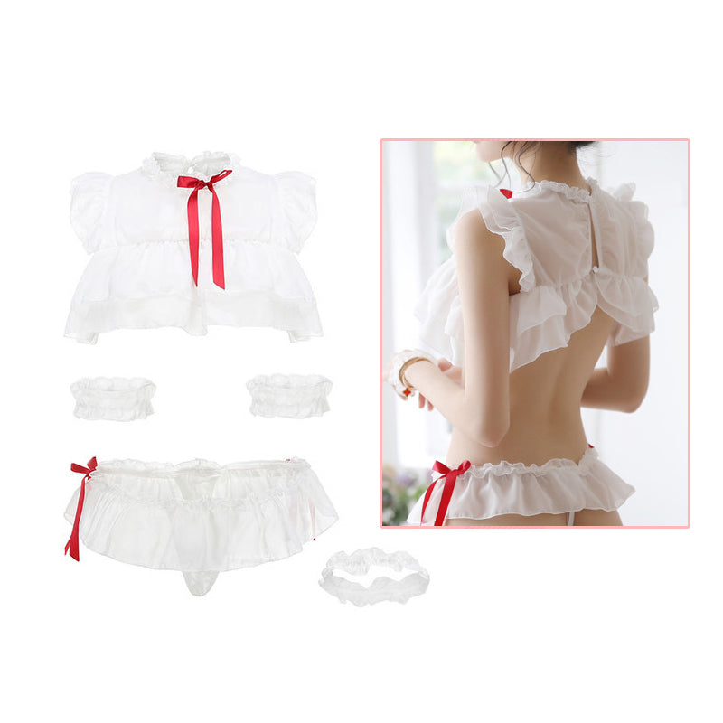 ホワイトガーターリングトップセット