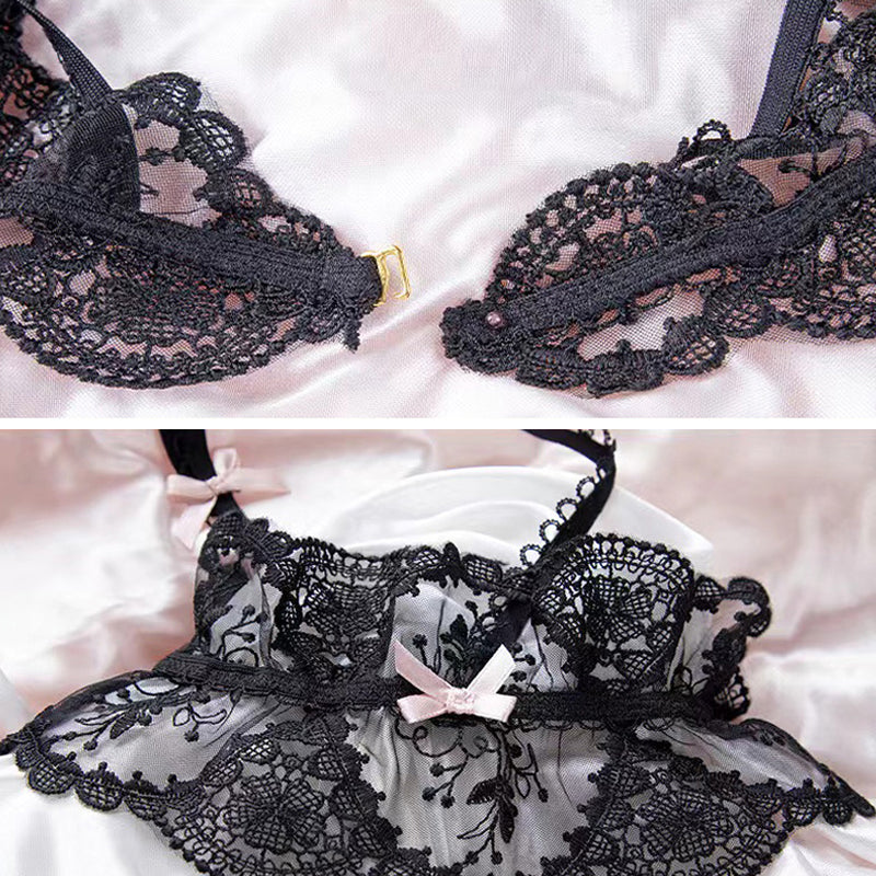 ガーターリング付 ブラ&ショーツセット