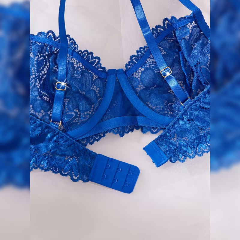 レースデザインブラ&ショーツ セクシーランジェリーセット