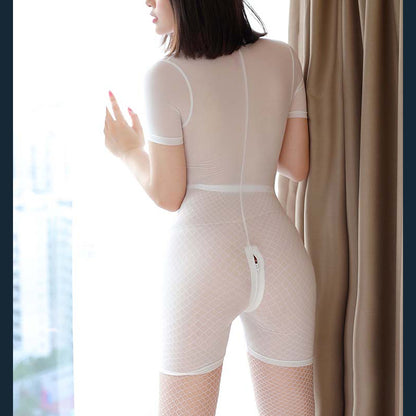 半袖 全身タイツ ボディスーツ セクシーランジェリー