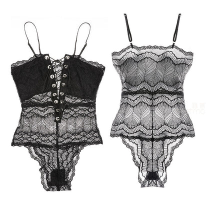 シースルーブラック テディランジェリー