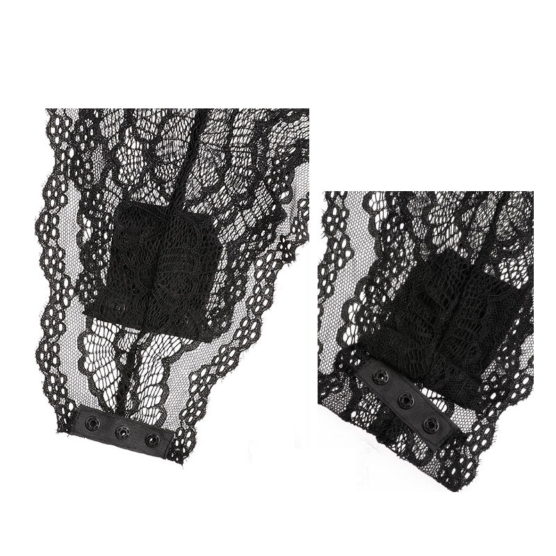 シースルーブラック テディランジェリー