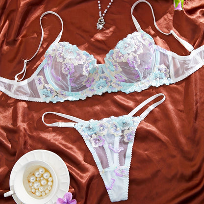 レース刺繍ランジェリーセット エレガント＆セクシーインティメイトウェア