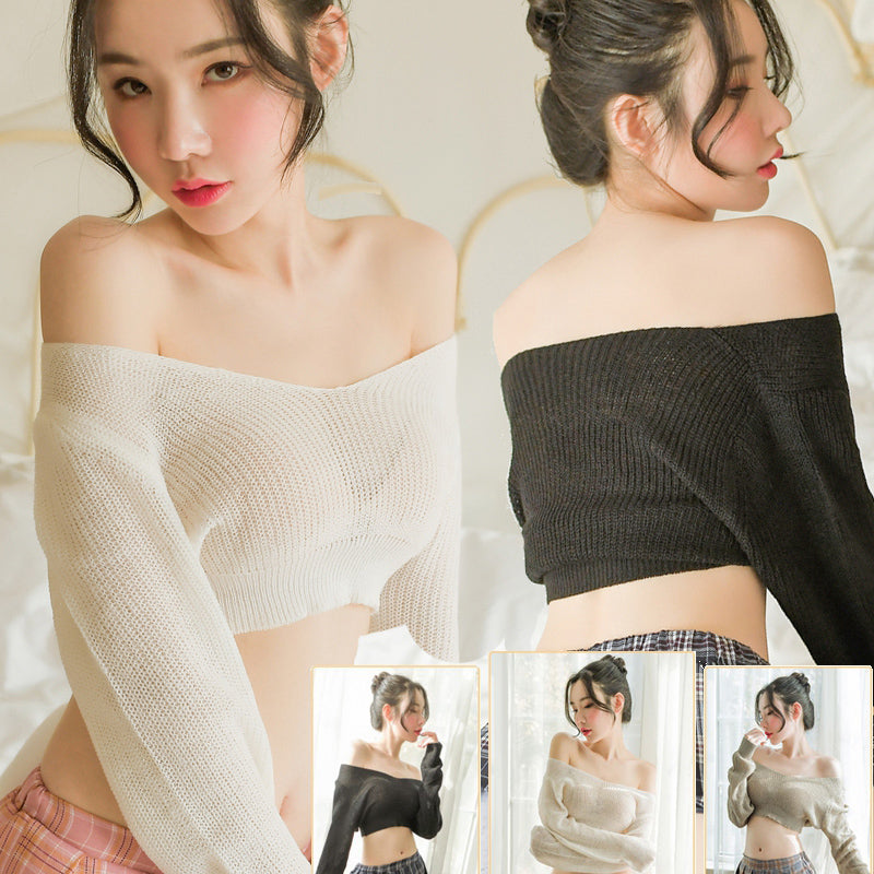 セクシーニット 長袖 トップ
