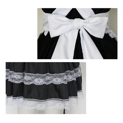 フロント編み上げ メイド服