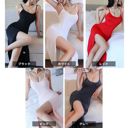 スリットロングキャミワンピース