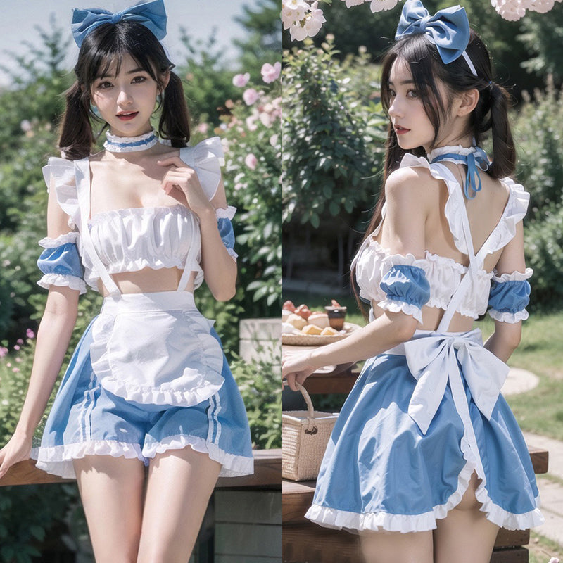 ブルー ブラトップメイドセット