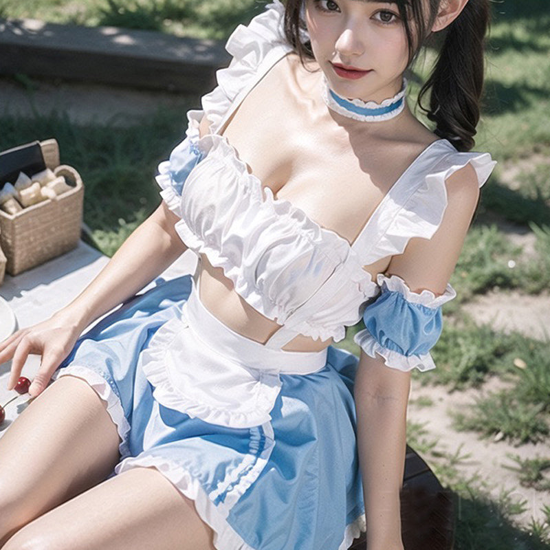ブルー ブラトップメイドセット