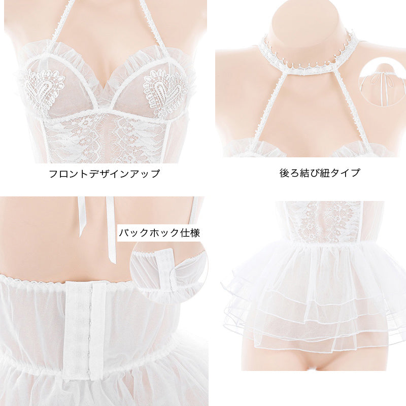 ウェディング風 ベビードール＆Tバック