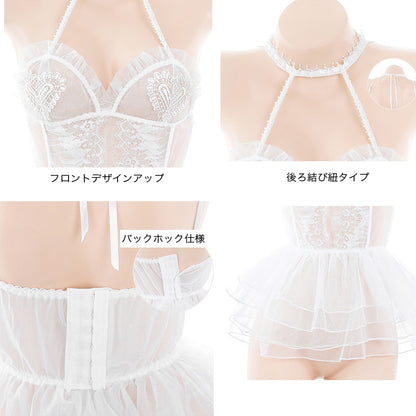 ウェディング風 ベビードール＆Tバック