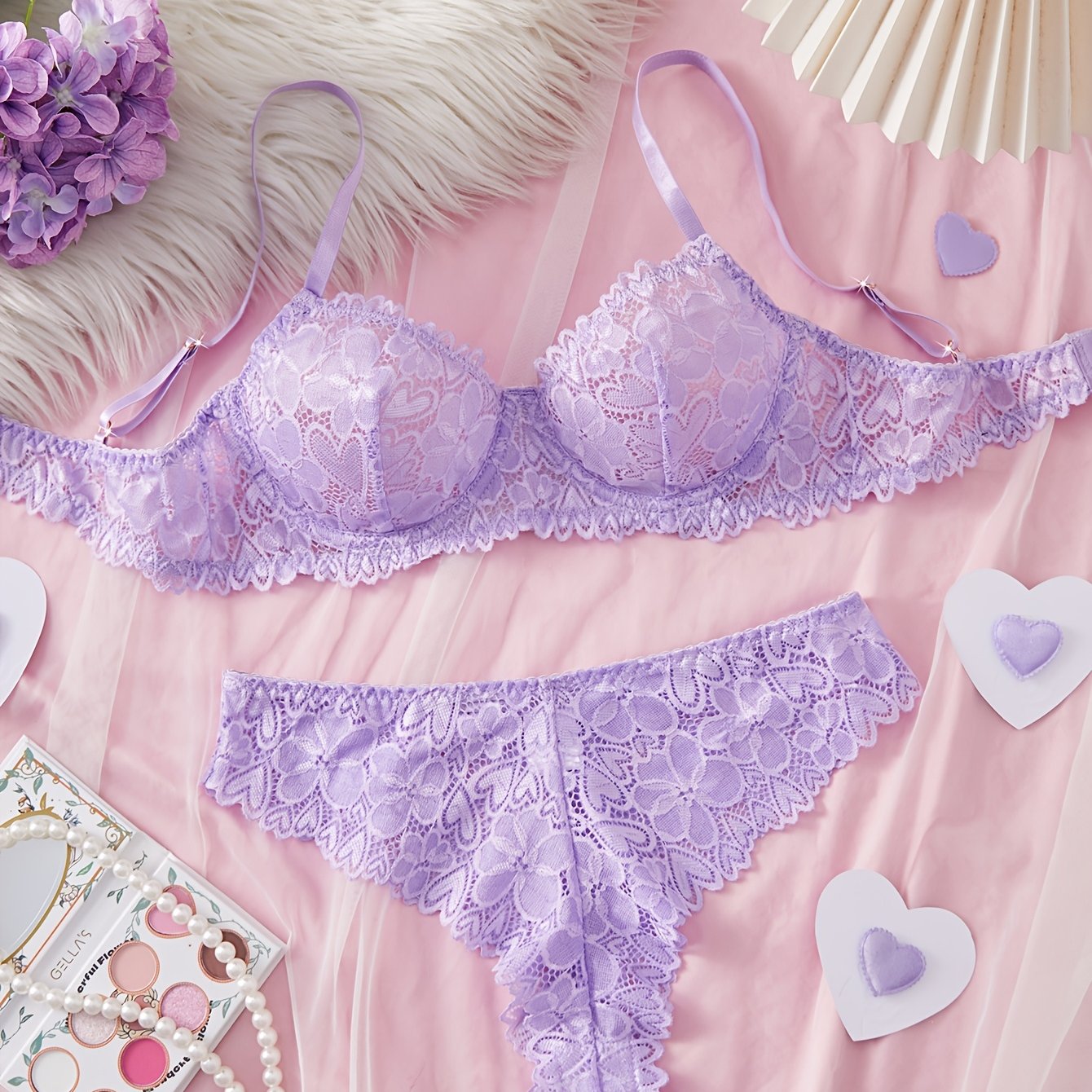 レースブラ＆ショーツ セクシーランジェリーセット