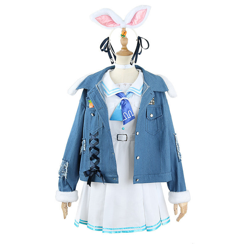 うさみみセーラー風デザイン×ジャケット付きドレスのコスプレコスチュームセット