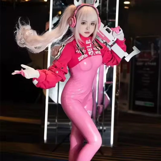 全身タイツ一体型×ジャケット付きのコスプレコスチュームセット