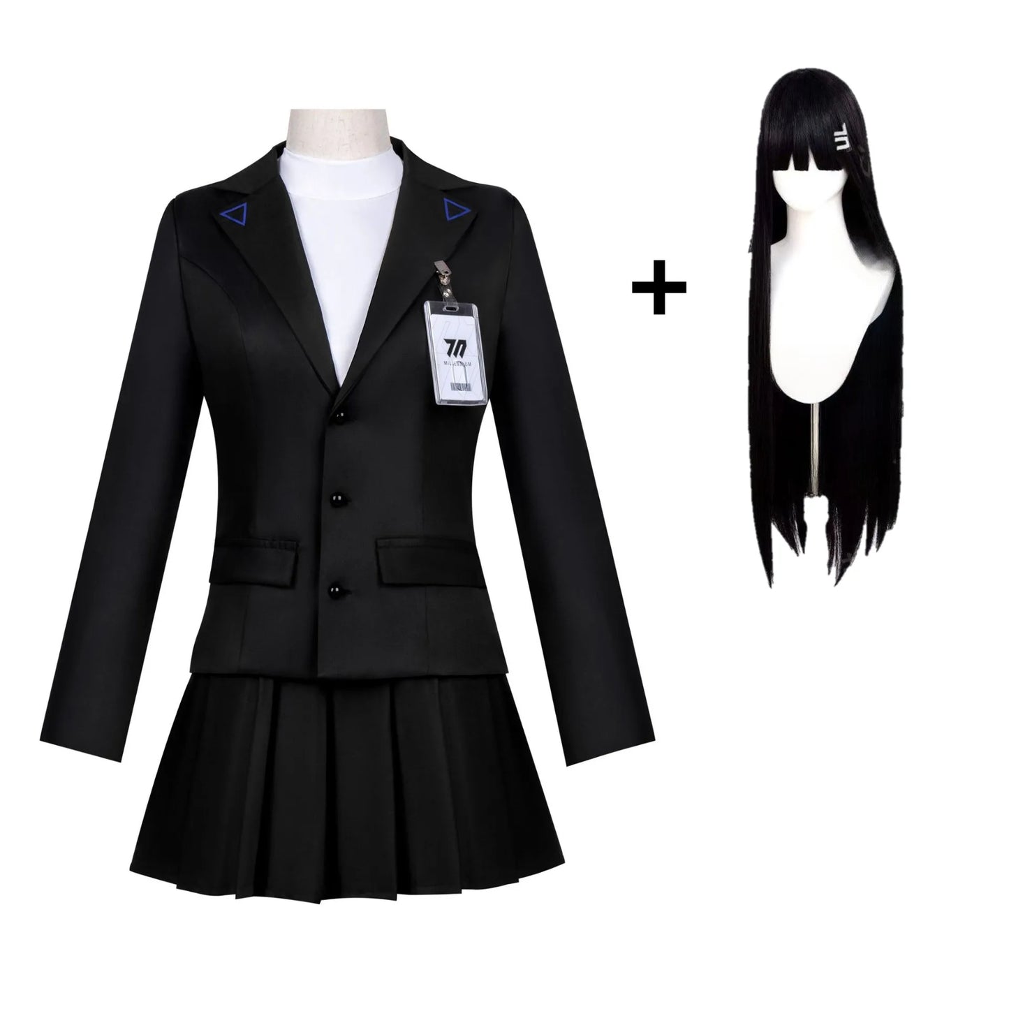 制服風ジャケット×スカート構成のコスプレコスチュームセット