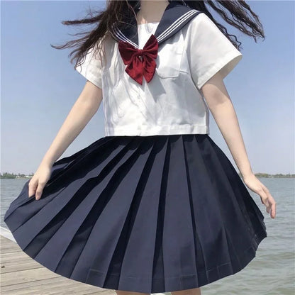 セーラーデザイン×長袖仕様の学生風コスチュームセット