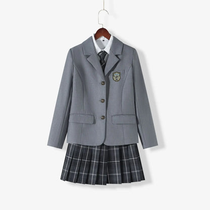 ブレザー×プリーツスカートのセーラー風学生制服セット