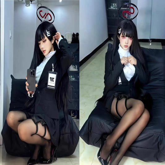 制服風ジャケット×スカート構成のコスプレコスチュームセット