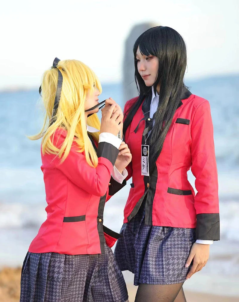 制服風デザイン×プリーツスカートのコスプレコスチュームセット