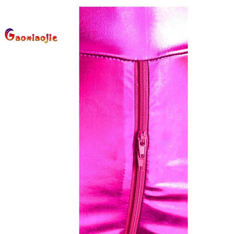 ダブルジッパー×高伸縮素材のフェイクレザーレギンス