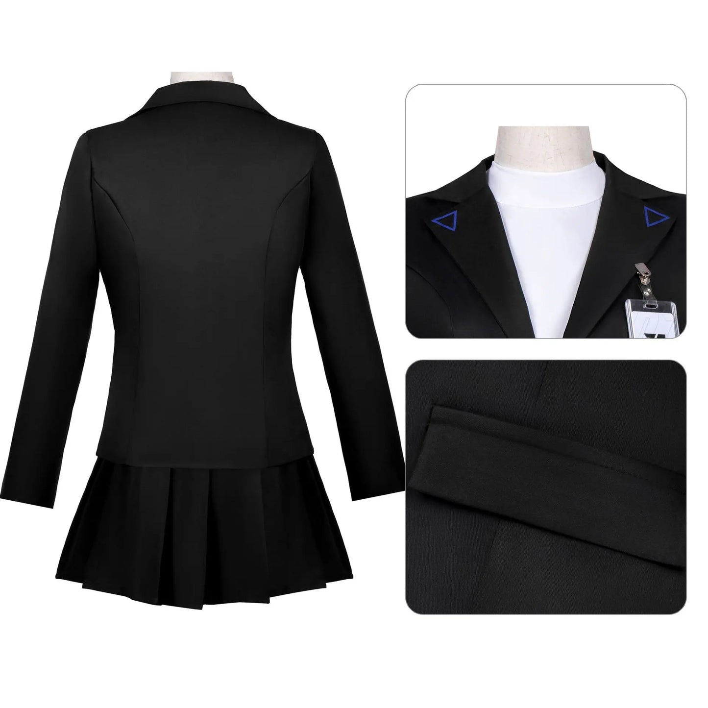 制服風ジャケット×スカート構成のコスプレコスチュームセット