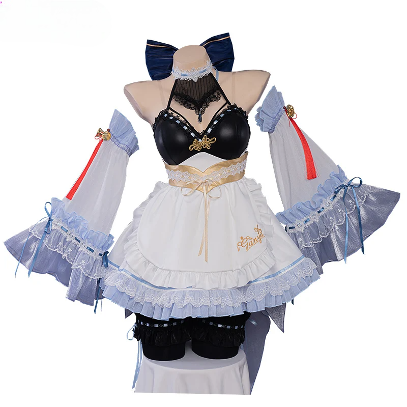 メイド風デザイン×フリル装飾のコスプレドレス