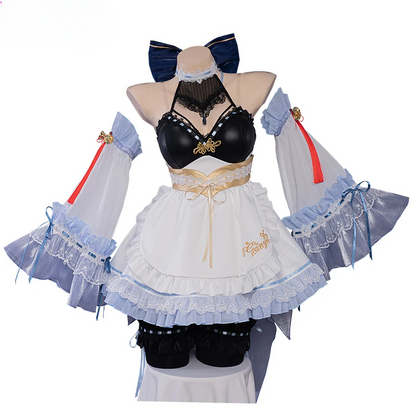 メイド風デザイン×フリル装飾のコスプレドレス