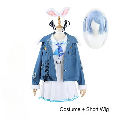 うさみみセーラー風デザイン×ジャケット付きドレスのコスプレコスチュームセット