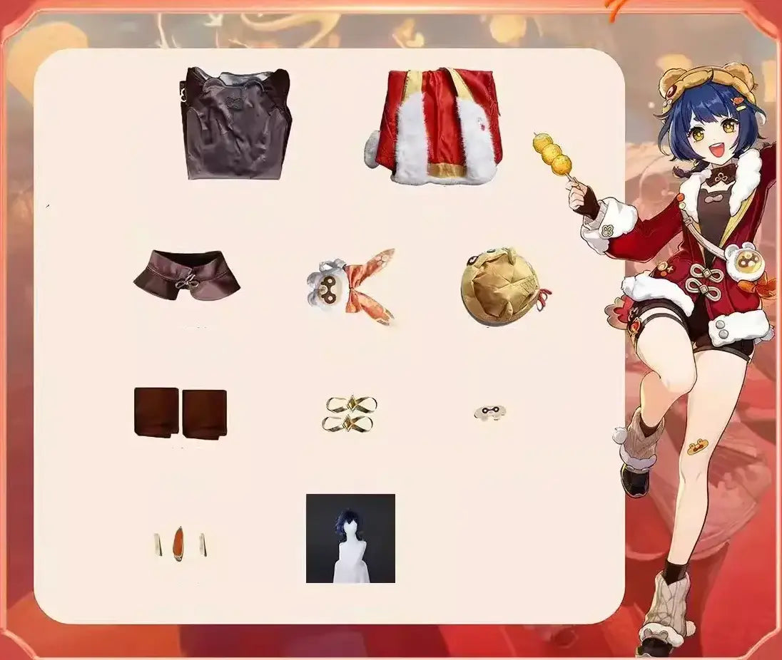 和風デザイン×ウィッグ付きのコスチュームアクセサリーセット