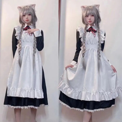 ロング丈×ヨーロピアン調のメイド風コスチュームセット