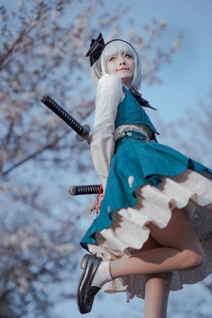 フリルデザイン×アクセ付きドレスのコスプレコスチュームセット