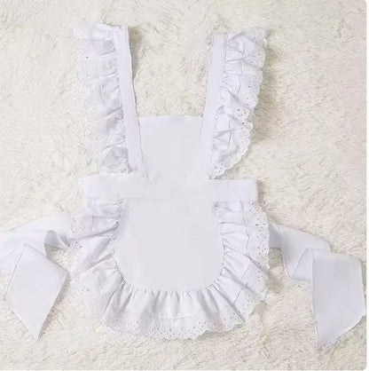 リボン装飾×エプロン付きのメイド風コスチュームセット