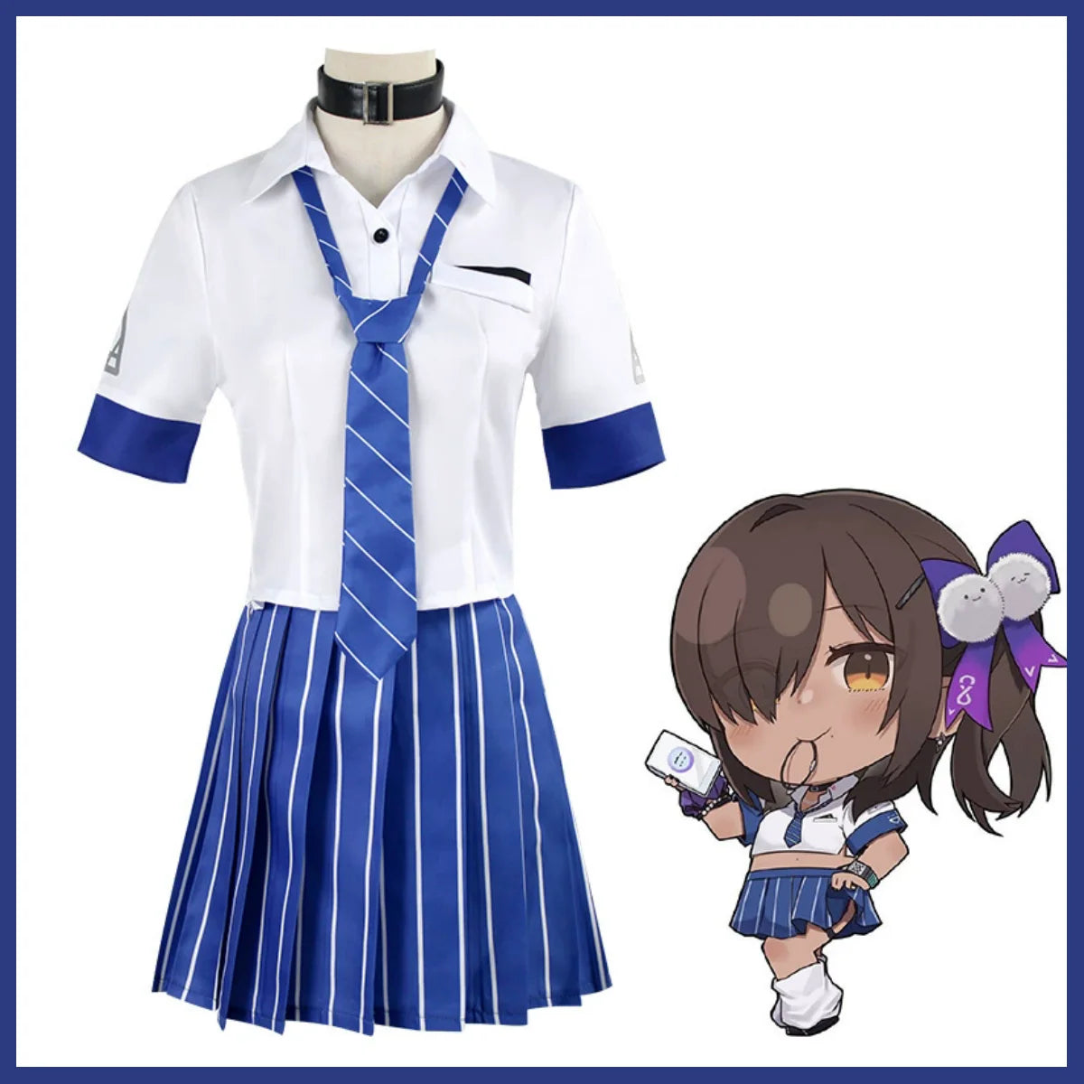制服風デザイン×スカート構成のコスプレコスチュームセット