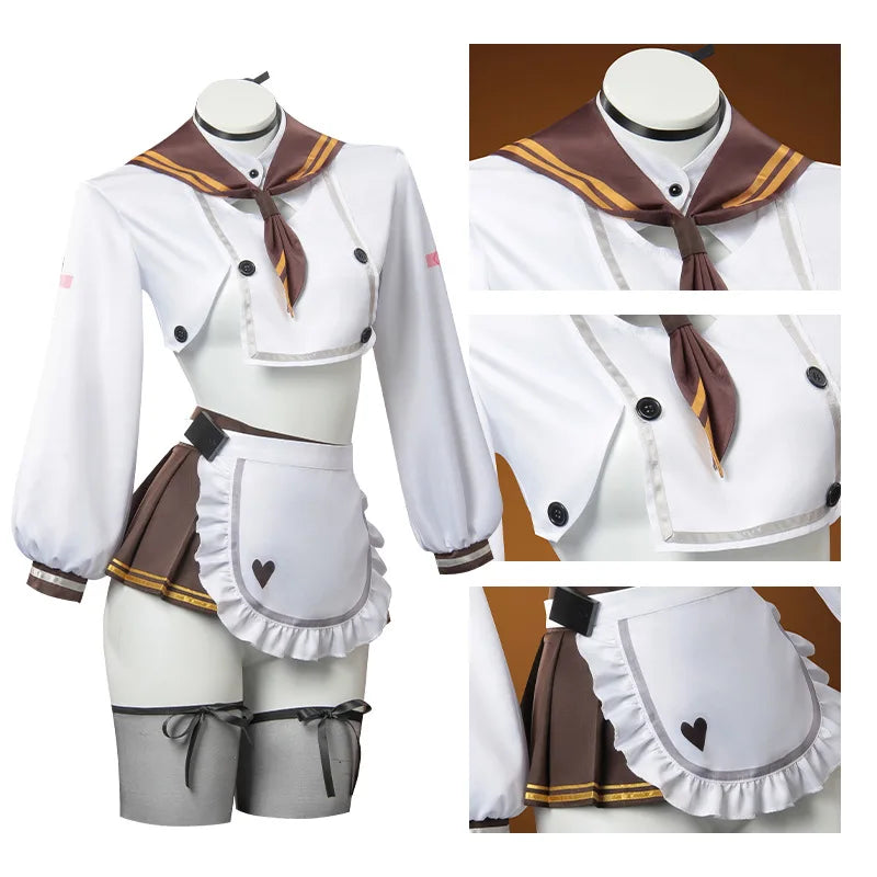 エプロン付き制服コスチュームセット