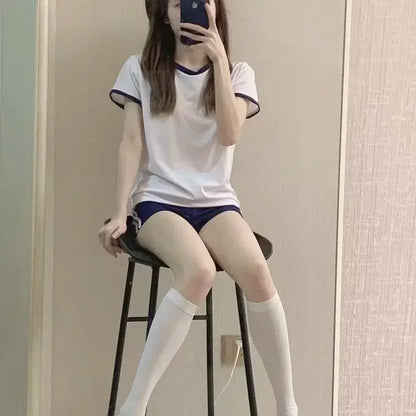 体操着トップ×ブルマの学生風コスチュームセット