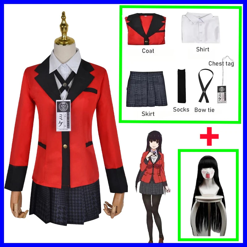 制服風デザイン×プリーツスカートのコスプレコスチュームセット