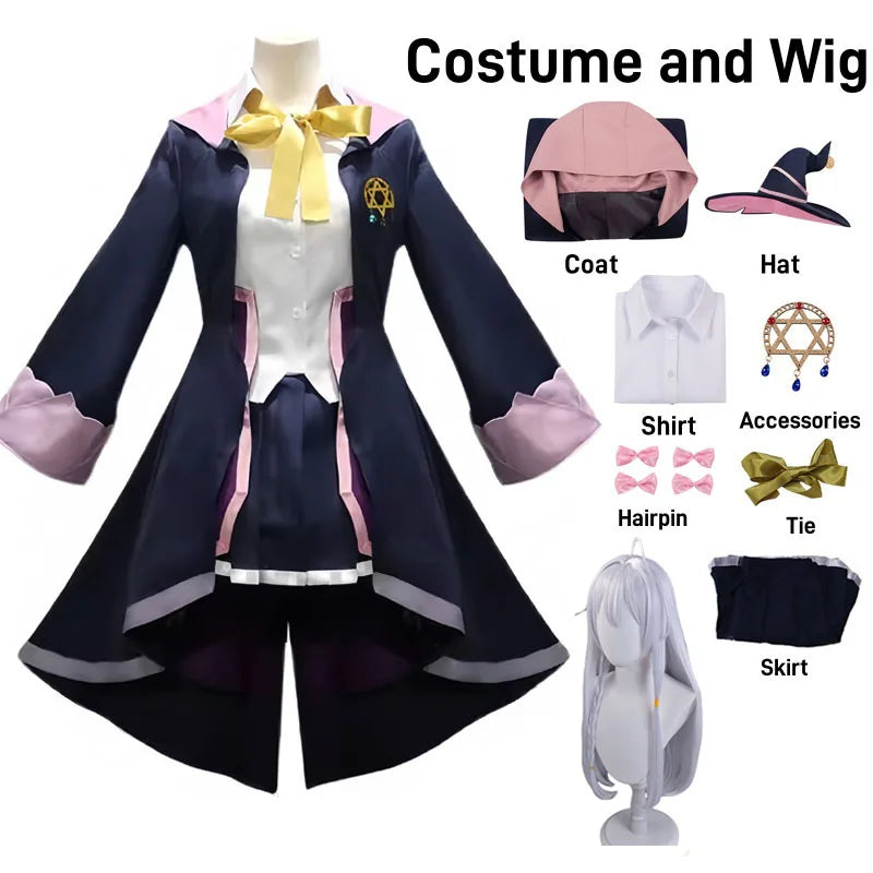 魔女風デザイン×帽子付きのコスプレコスチュームセット
