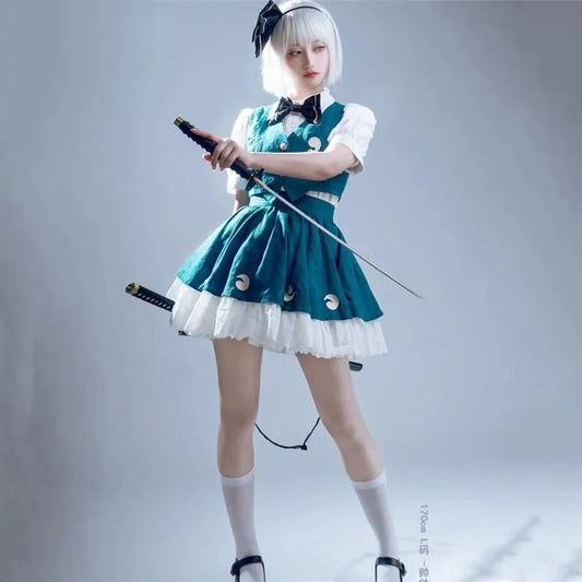 フリルデザイン×アクセ付きドレスのコスプレコスチュームセット