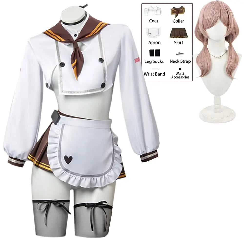エプロン付き制服コスチュームセット