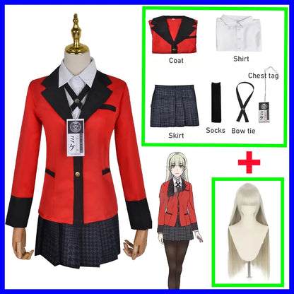 制服風デザイン×プリーツスカートのコスプレコスチュームセット