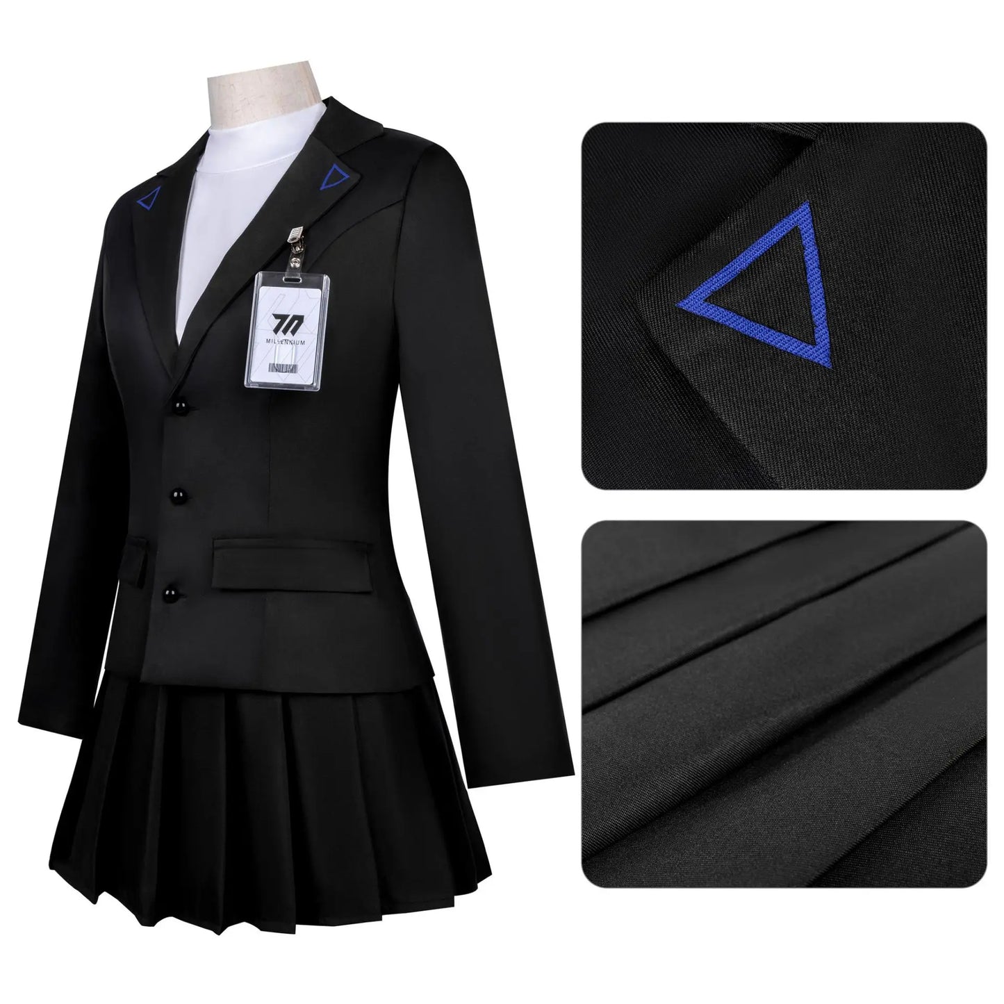 制服風ジャケット×スカート構成のコスプレコスチュームセット