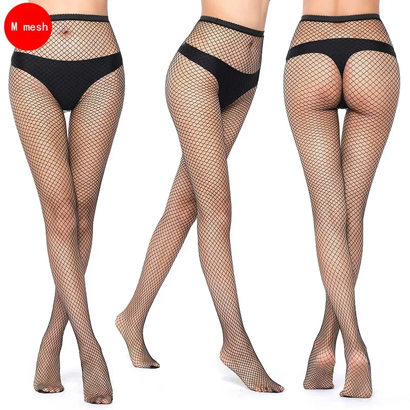 フィッシュネット×カットアウトのメッシュパンティストッキング