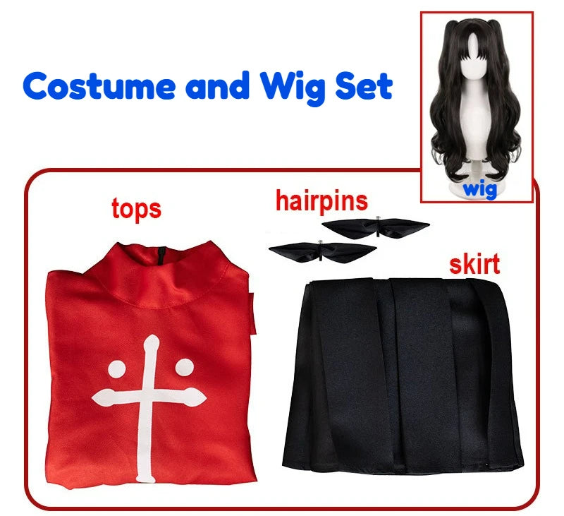 制服風デザイン×アクセ付きスカートコスチュームセット