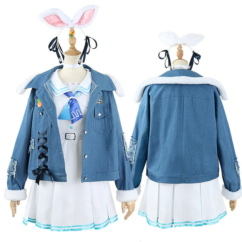 うさみみセーラー風デザイン×ジャケット付きドレスのコスプレコスチュームセット