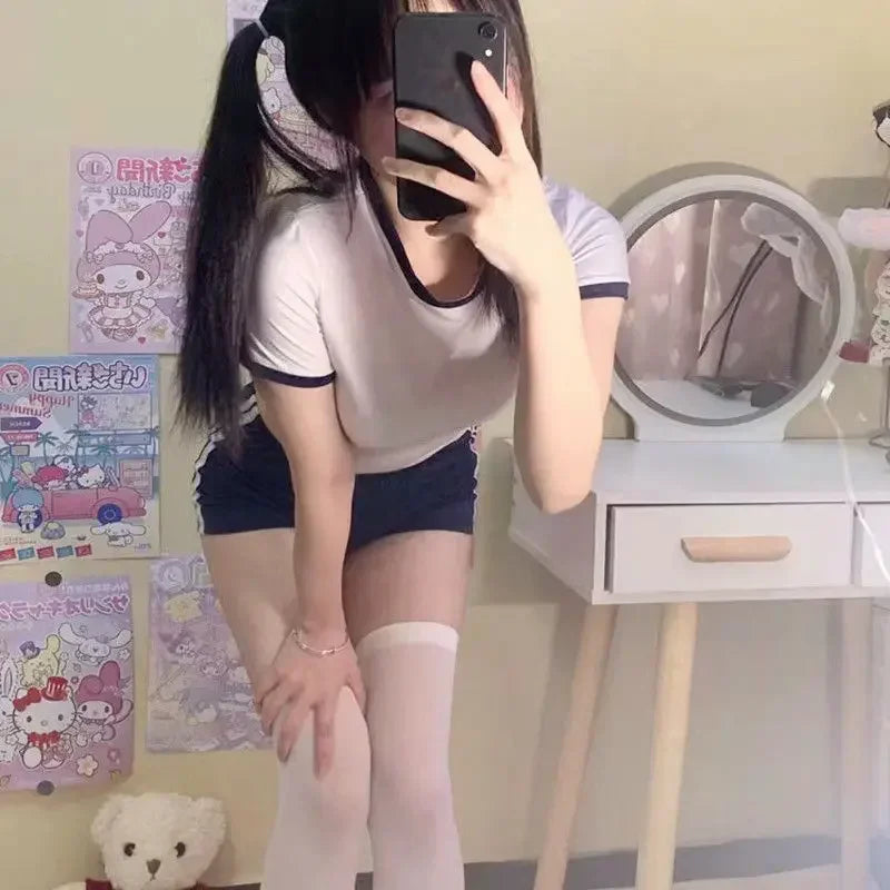 体操着トップ×ブルマの学生風コスチュームセット