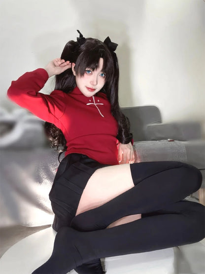 制服風デザイン×アクセ付きスカートコスチュームセット