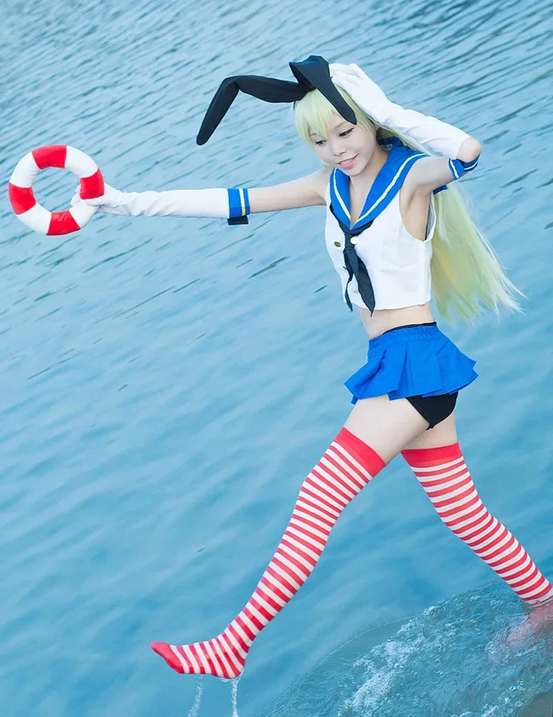 セーラー服デザイン×アクセサリー 制服風コスプレセット